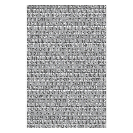 Spellbinders Game Day Sports Talk Embossing Folder (SES-057) Spellbinders Game Day Sports Talk Embossing Folder (SES-057)