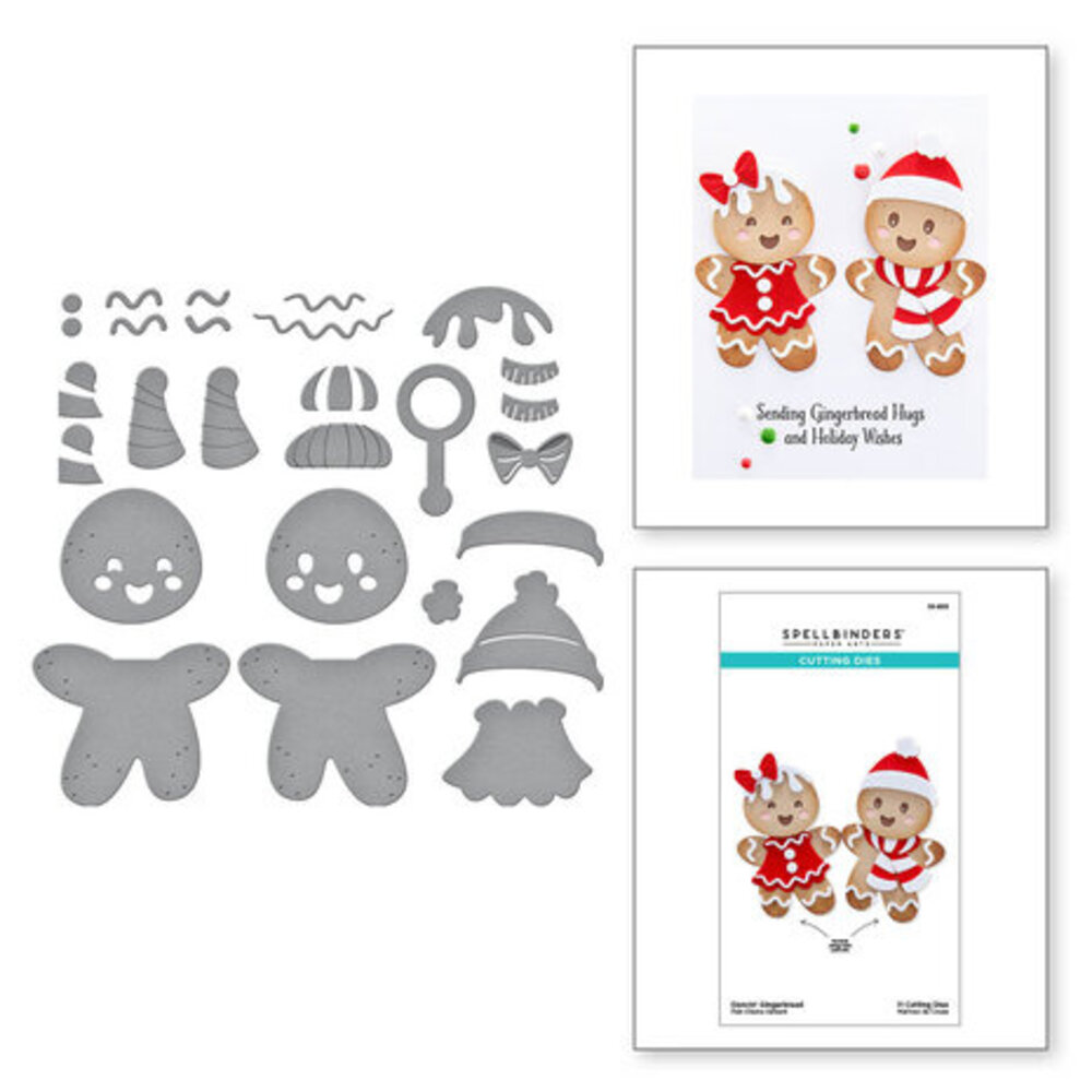 Spellbinders Dancin' Christmas Dancin' Gingerbread Dies (S5-609)