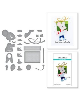 Spellbinders Dancin' Christmas Dancin' & Giftin' Mouse Dies (S4-1318)