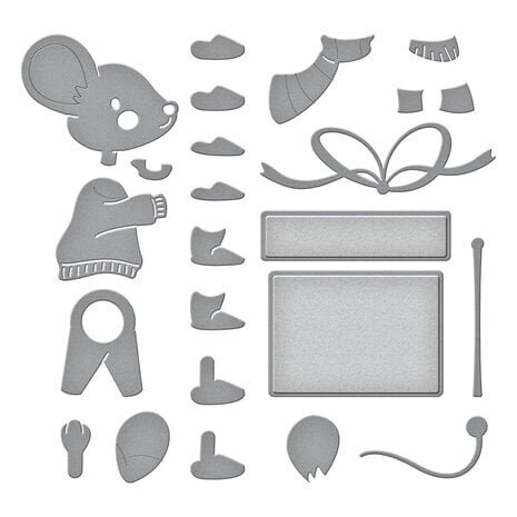 Spellbinders Dancin' Christmas Dancin' & Giftin' Mouse Dies (S4-1318)