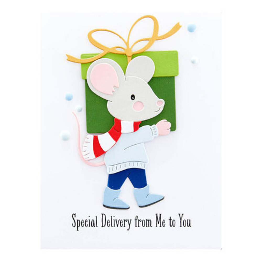 Spellbinders Dancin' Christmas Dancin' & Giftin' Mouse Dies (S4-1318)