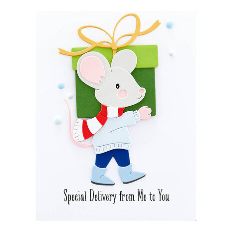Spellbinders Dancin' Christmas Dancin' & Giftin' Mouse Dies (S4-1318)