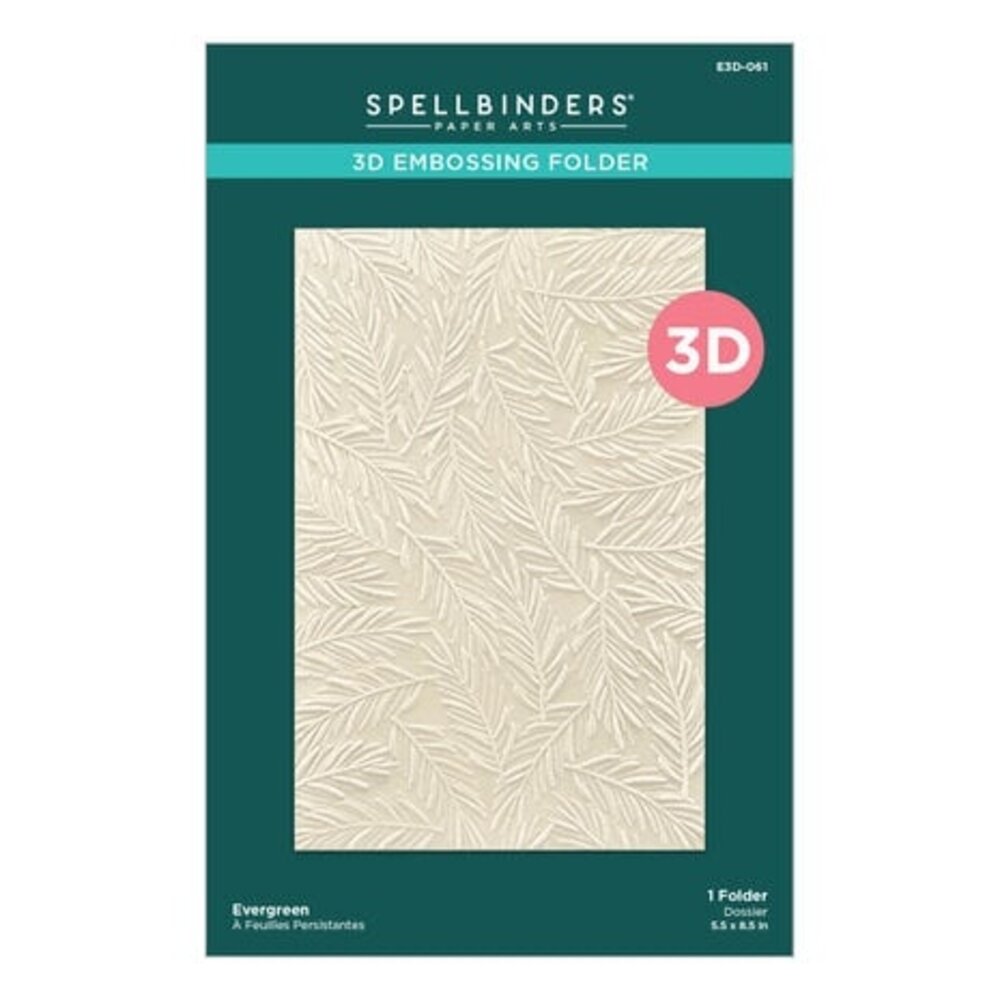 Spellbinders Sealed for Christmas Evergreen 3D Embossing Folder (E3D-061) Spellbinders Sealed for Christmas Evergreen 3D Embossing Folder (E3D-061)
