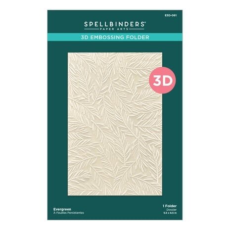 Spellbinders Sealed for Christmas Evergreen 3D Embossing Folder (E3D-061) Spellbinders Sealed for Christmas Evergreen 3D Embossing Folder (E3D-061)