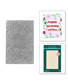 Spellbinders Sealed for Christmas Notched Corner Florals 3D Embossing Folder (E3D-067) Spellbinders Sealed for Christmas Notched Corner Florals 3D Embossing Folder (E3D-067)