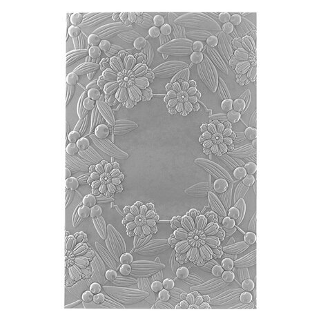 Spellbinders Sealed for Christmas Notched Corner Florals 3D Embossing Folder (E3D-067) Spellbinders Sealed for Christmas Notched Corner Florals 3D Embossing Folder (E3D-067)