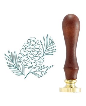 Spellbinders Sealed for Christmas Pine Cone Spray Wax Seal Stamp (WS-091) Spellbinders Sealed for Christmas Pine Cone Spray Wax Seal Stamp (WS-091)