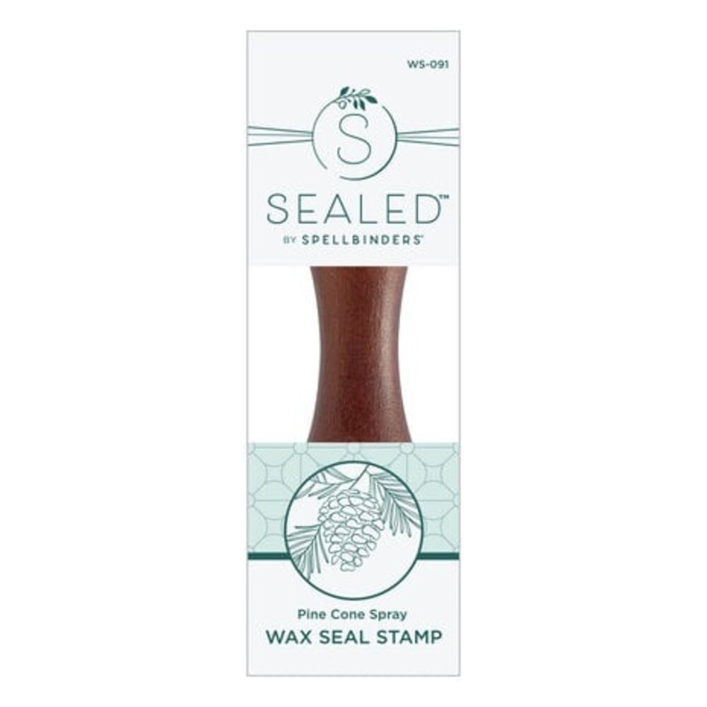 Spellbinders Sealed for Christmas Pine Cone Spray Wax Seal Stamp (WS-091)