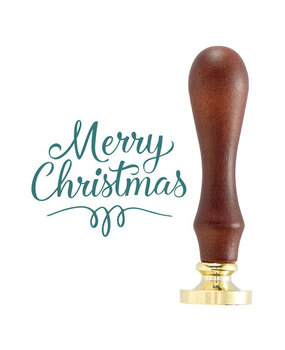 Spellbinders Sealed for Christmas Merry Christmas Oval Wax Seal Stamp (WS-100) Spellbinders Sealed for Christmas Merry Christmas Oval Wax Seal Stamp (WS-100)