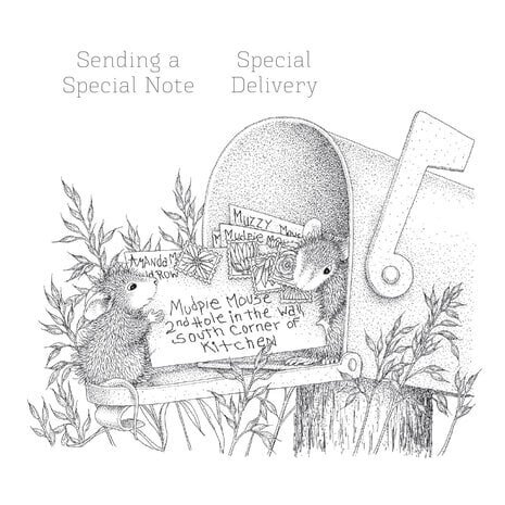 Spellbinders House-Mouse Designs Mouse Mail Cling Rubber Stamp (RSC-007) Spellbinders House-Mouse Designs Mouse Mail Cling Rubber Stamp (RSC-007)