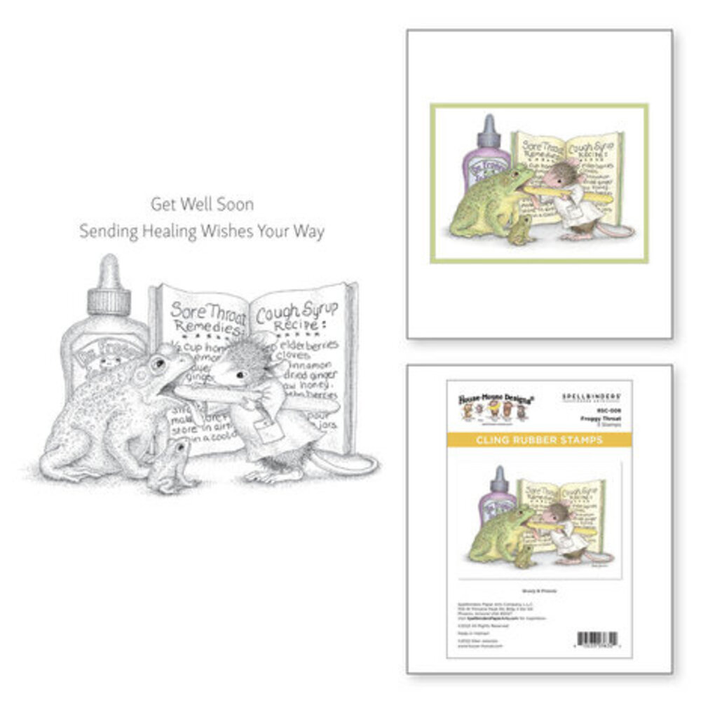 Spellbinders House-Mouse Designs Froggy Throat Cling Rubber Stamp (RSC-008)