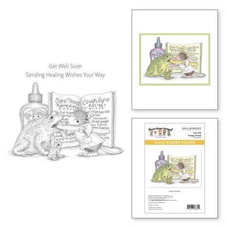 Spellbinders House-Mouse Designs Froggy Throat Cling Rubber Stamp (RSC-008)