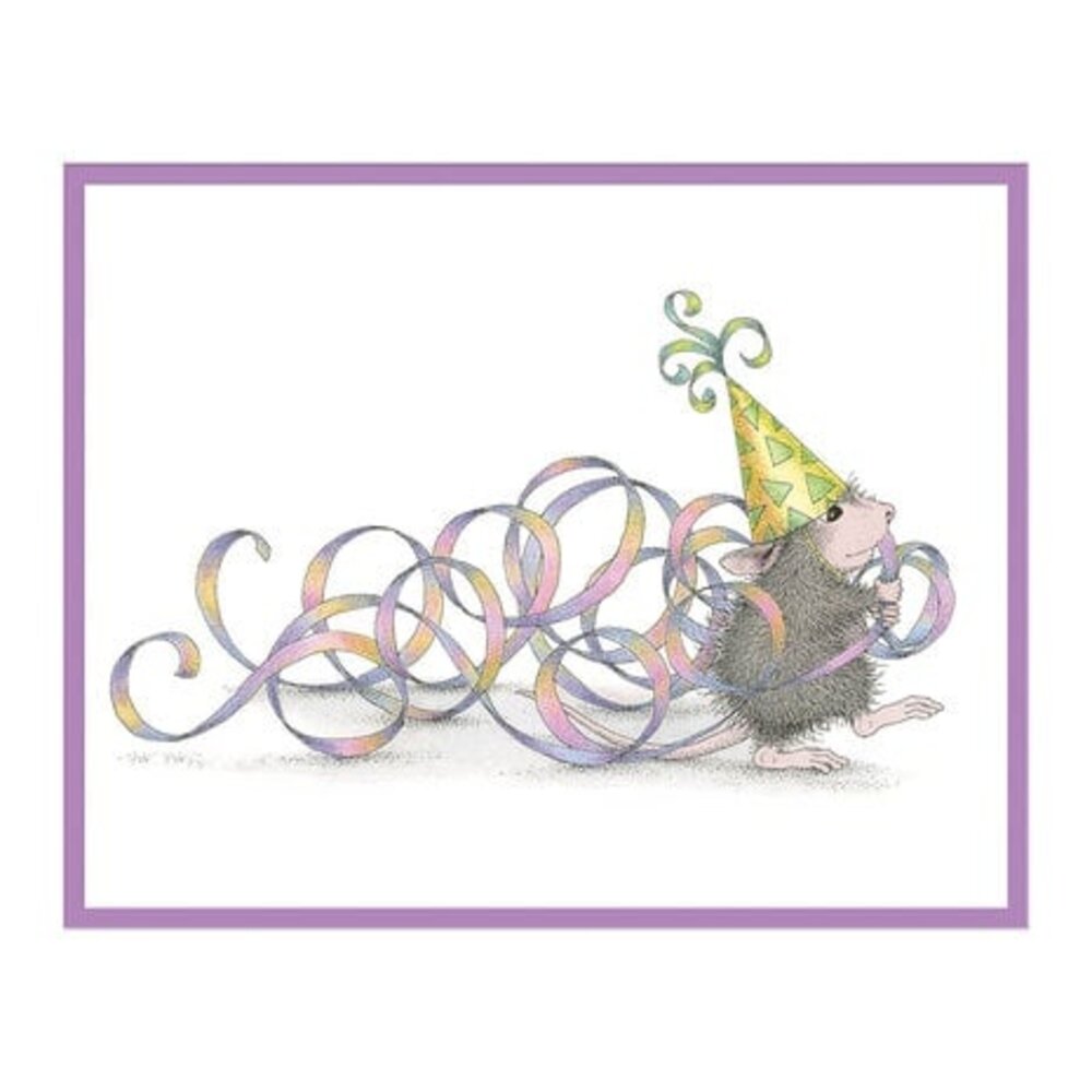 Spellbinders House-Mouse Designs Party Streamers Cling Rubber Stamp (RSC-010)