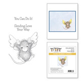Spellbinders House-Mouse Designs Flying to See You Cling Rubber Stamp (RSC-012)