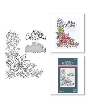 Spellbinders Poinsettia Corner Press Plate & Die Set (BP-065) Spellbinders Poinsettia Corner Press Plate & Die Set (BP-065)