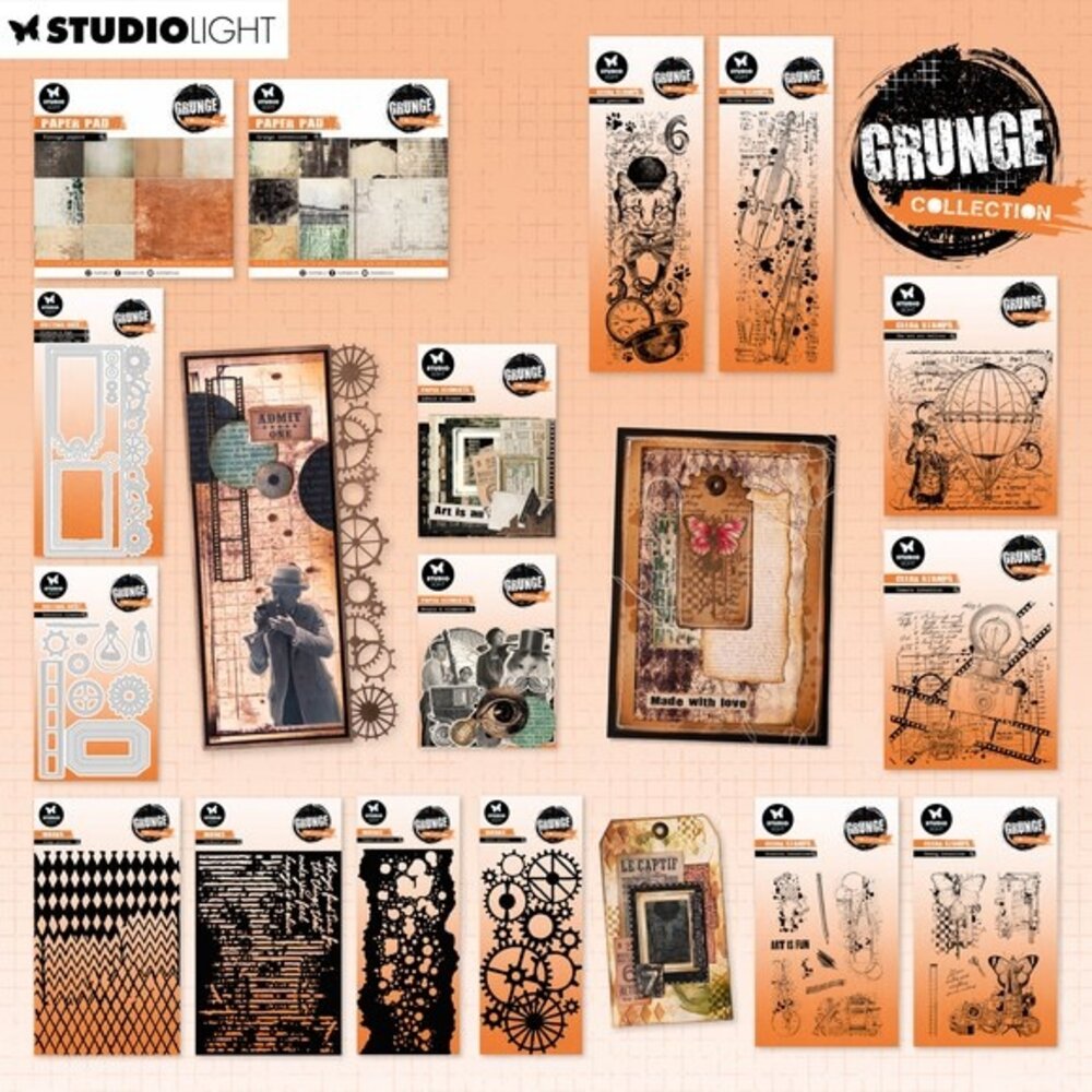 Studio Light Grunge Grunge Inventions 8x8 Inch Paper Pad (SL-GR-PP110)