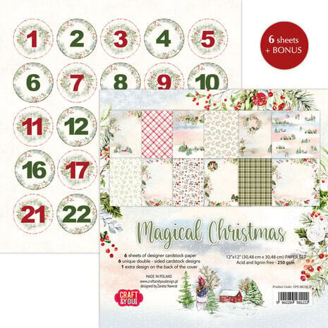 Craft & You Magical Christmas 12x12 Inch Paper Pack (6sheets) (CYD-CPS-MC30-6) Craft & You Magical Christmas 12x12 Inch Paper Pack (6sheets) (CYD-CPS-MC30-6)
