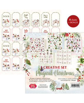 Craft & You Magical Christmas 12x12 Inch Creative Set (4pcs) (CYD-CSET-MC-4) Craft & You Magical Christmas 12x12 Inch Creative Set (4pcs) (CYD-CSET-MC-4)
