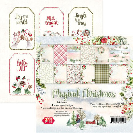 Craft & You Magical Christmas 6x6 Inch Paper Pack (CYD-CPB-MC15) Craft & You Magical Christmas 6x6 Inch Paper Pack (CYD-CPB-MC15)
