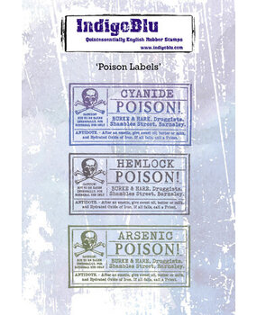 IndigoBlu Poison Labels A6 Rubber Stamps (IND1178) IndigoBlu Poison Labels A6 Rubber Stamps (IND1178)