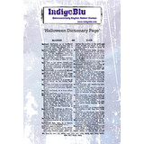 IndigoBlu Halloween Dictionary Page A6 Rubber Stamps (IND1179)
