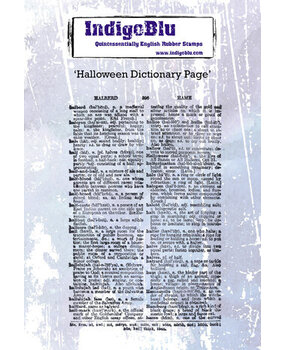 IndigoBlu Halloween Dictionary Page A6 Rubber Stamps (IND1179)