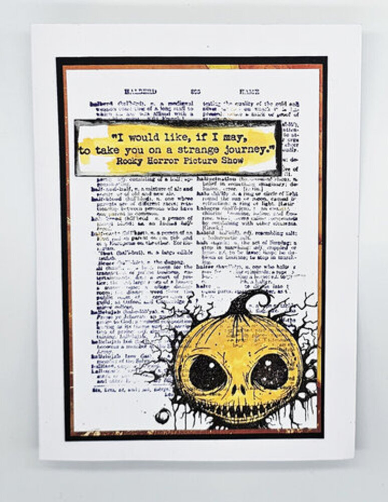 IndigoBlu Halloween Dictionary Page A6 Rubber Stamps (IND1179)