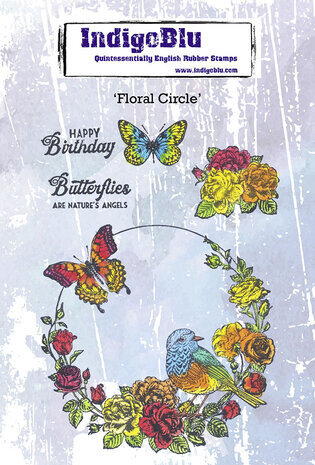 IndigoBlu Floral Circle A6 Rubber Stamps (IND1181) IndigoBlu Floral Circle A6 Rubber Stamps (IND1181)