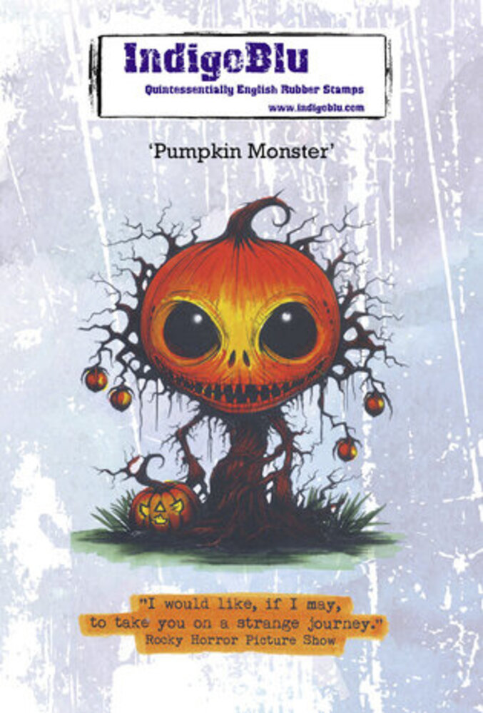 IndigoBlu Pumpkin Monster A6 Rubber Stamps (IND1187)