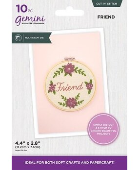 Gemini Cut 'N' Stitch Multi Craft Dies Friend (GEM-MMD-CSFD) Gemini Cut 'N' Stitch Multi Craft Dies Friend (GEM-MMD-CSFD)