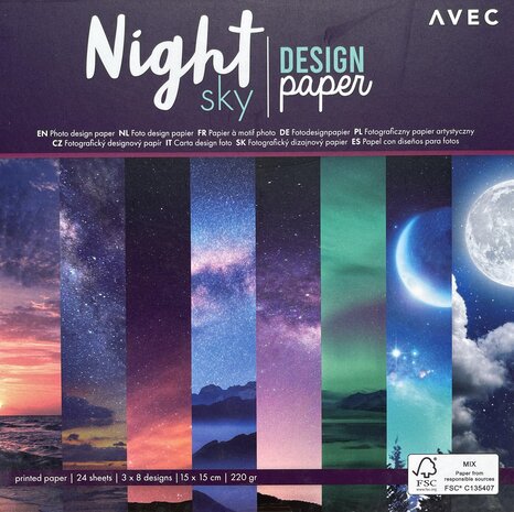 AVEC Night Sky 6x6 Inch Paper Pad (3009688) AVEC Night Sky 6x6 Inch Paper Pad (3009688)