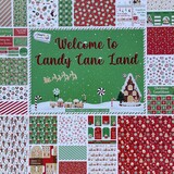 Craft Sensations Welcome to Candy Cane Land 12x12 Inch Paper Pad (CR0382K/23A)