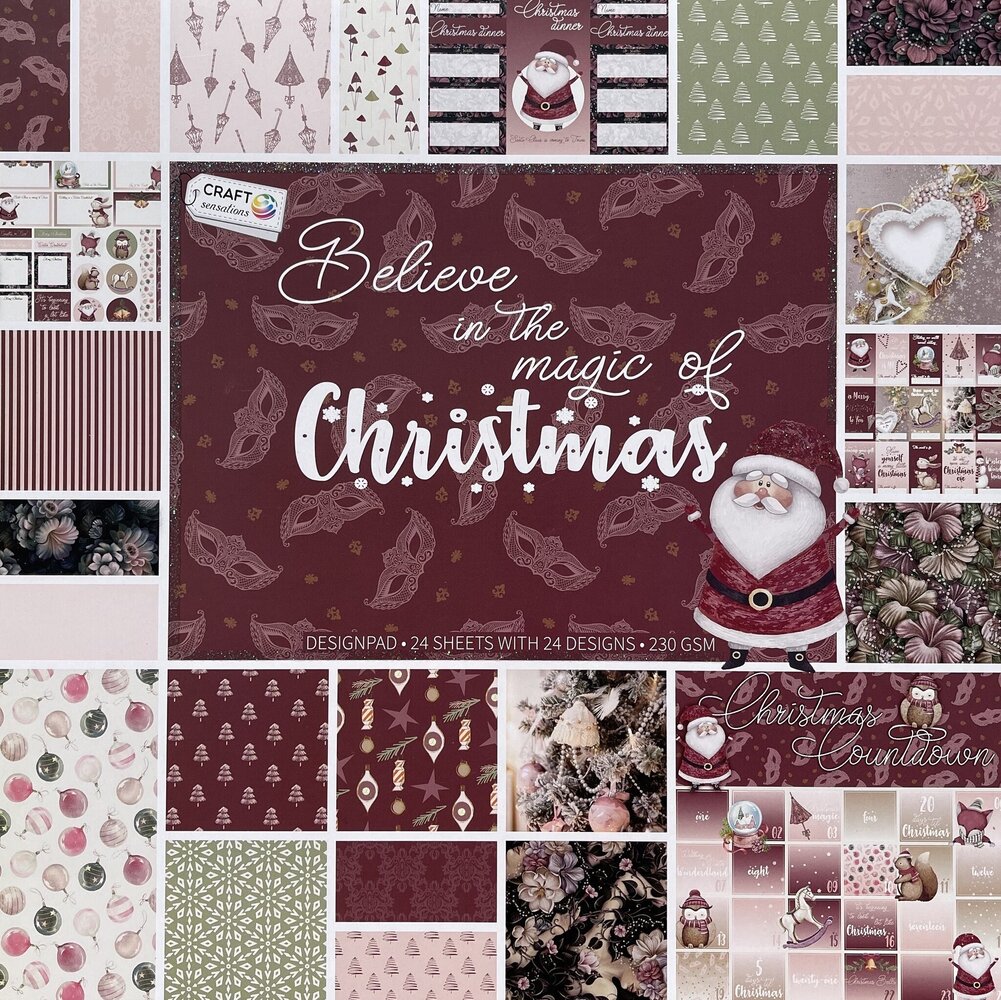 Craft Sensations Believe in the Magic of Christmas 12x12 Inch Paper Pad (CR0382K/23A) Craft Sensations Believe in the Magic of Christmas 12x12 Inch Paper Pad (CR0382K/23A)