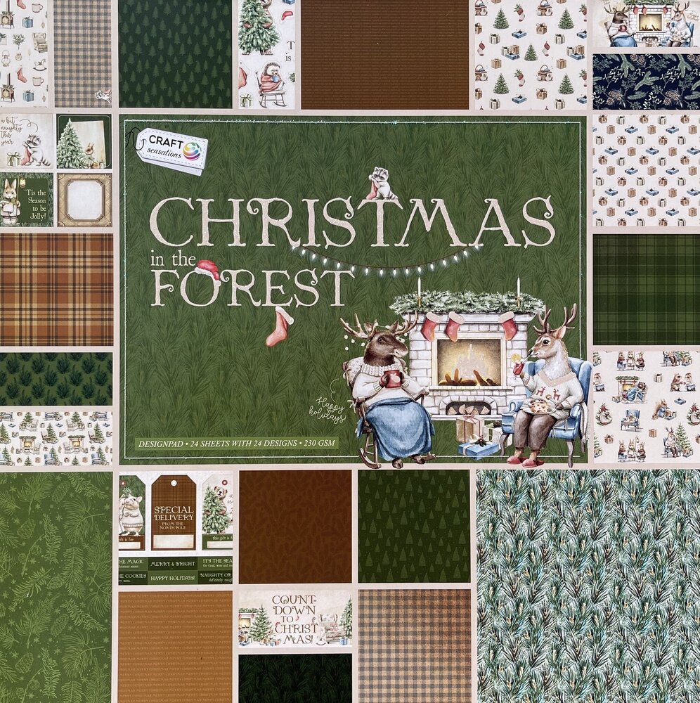 Craft Sensations Christmas in the Forest 12x12 Inch Paper Pad (CR0382K/23A)