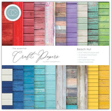 Craft Consortium Essential Craft Papers 6x6 Inch Paper Pad Beach Hut (CCEPAD028B) Craft Consortium Essential Craft Papers 6x6 Inch Paper Pad Beach Hut (CCEPAD028B)