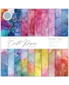 Craft Consortium Essential Craft Papers 8x8 Inch Paper Pad Ink Drops Vivid (CCEPAD013E) Craft Consortium Essential Craft Papers 8x8 Inch Paper Pad Ink Drops Vivid (CCEPAD013E)