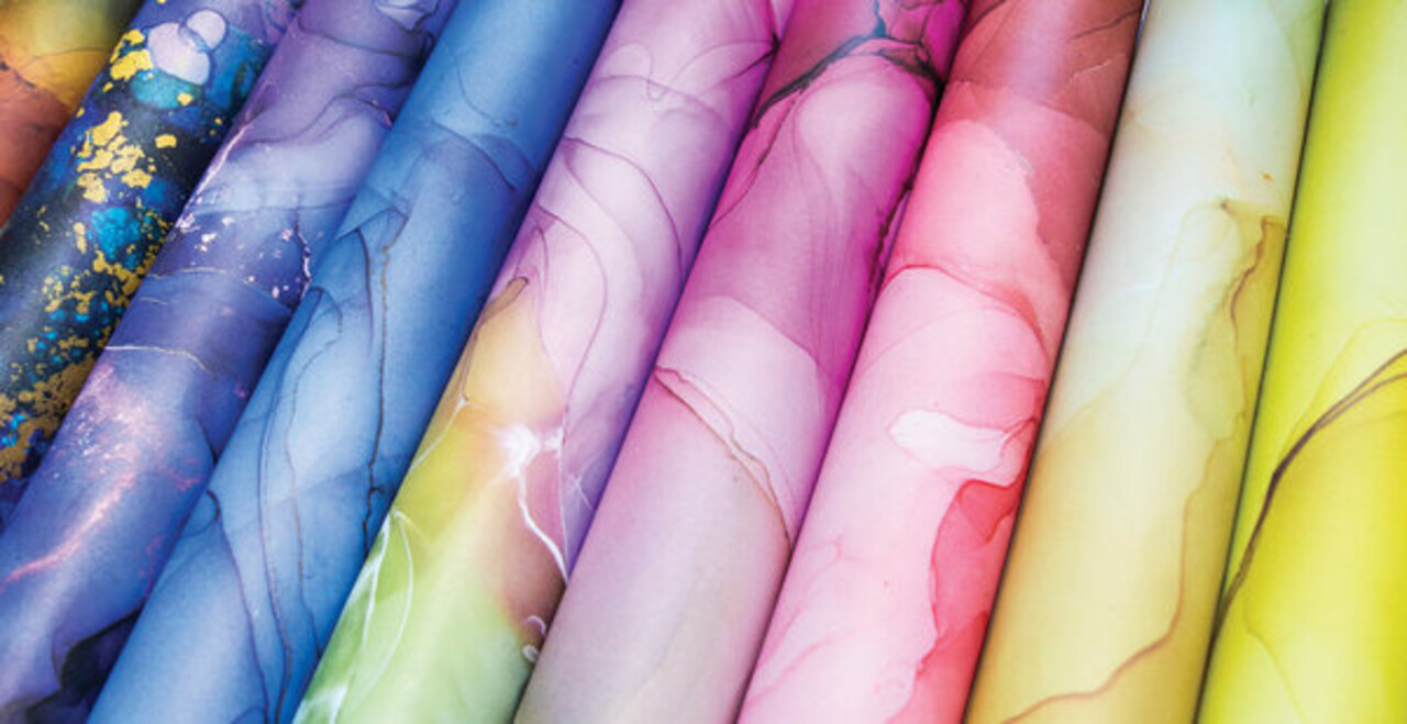 Craft Consortium Essential Craft Papers 8x8 Inch Paper Pad Ink Drops Vivid (CCEPAD013E)