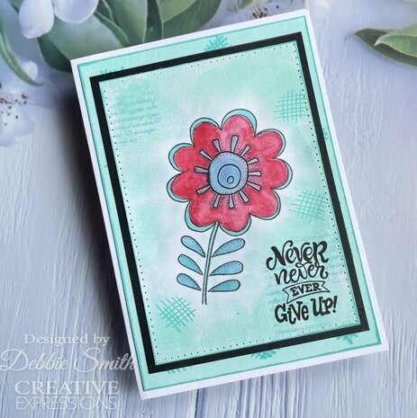 Woodware Petal Doodles Never Give Up Clear Stamps (JGS858) Woodware Petal Doodles Never Give Up Clear Stamps (JGS858)