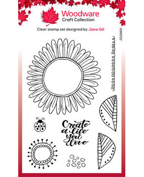 Woodware Petal Doodles Live Life Clear Stamps (JGS860) Woodware Petal Doodles Live Life Clear Stamps (JGS860)