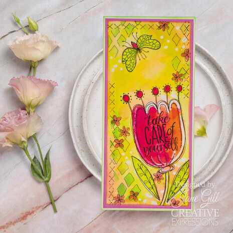 Woodware Petal Doodles Take Care Clear Stamps (JGS861) Woodware Petal Doodles Take Care Clear Stamps (JGS861)