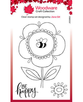 Woodware Petal Doodles Be Happy Clear Stamps (JGS862)