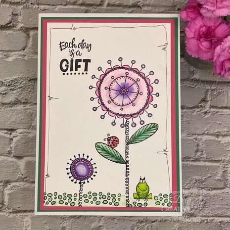 Woodware Petal Doodles It's A Gift Clear Stamps (JGS864) Woodware Petal Doodles It's A Gift Clear Stamps (JGS864)