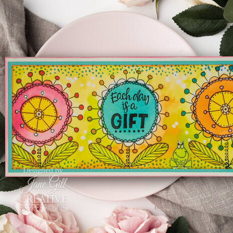 Woodware Petal Doodles It's A Gift Clear Stamps (JGS864) Woodware Petal Doodles It's A Gift Clear Stamps (JGS864)