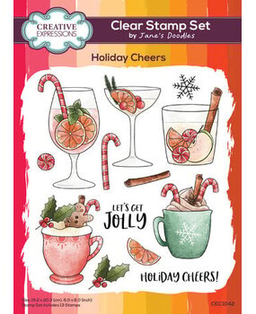 Creative Expressions Jane's Doodles Clear Stamp Set Holiday Cheers (CEC1042) Creative Expressions Jane's Doodles Clear Stamp Set Holiday Cheers (CEC1042)
