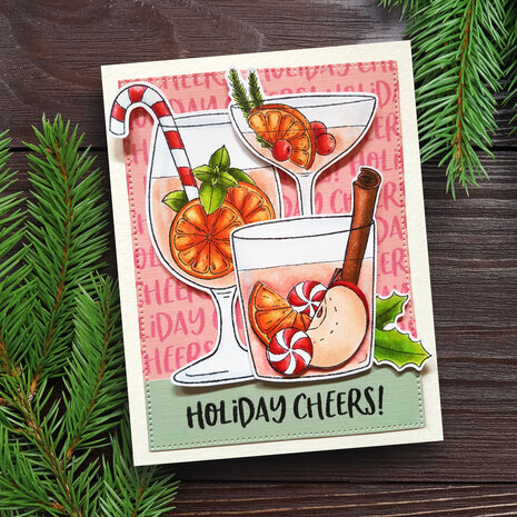 Creative Expressions Jane's Doodles Clear Stamp Set Holiday Cheers (CEC1042)