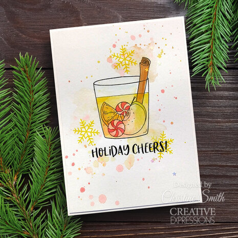 Creative Expressions Jane's Doodles Clear Stamp Set Holiday Cheers (CEC1042)