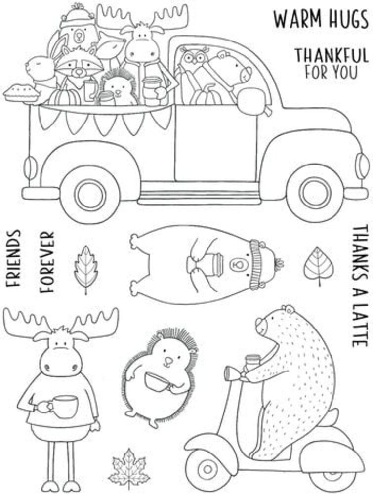 Creative Expressions Jane's Doodles Clear Stamp Set Warm Hugs (CEC1048)