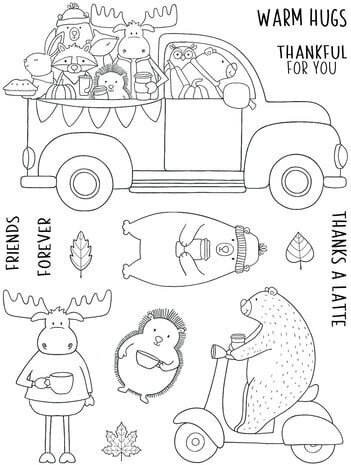 Creative Expressions Jane's Doodles Clear Stamp Set Warm Hugs (CEC1048)