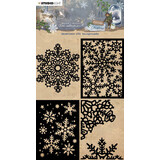 Studio Light Vintage Christmas Masking Stencil Snowflake ATC Backgrounds (JMA-VC-MASK240)