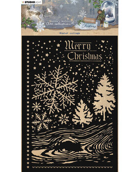 Studio Light Vintage Christmas Masking Stencil Winter Collage (JMA-VC-MASK241) Studio Light Vintage Christmas Masking Stencil Winter Collage (JMA-VC-MASK241)